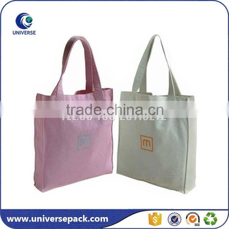 fashion blank canvas tote bag with inside pocket