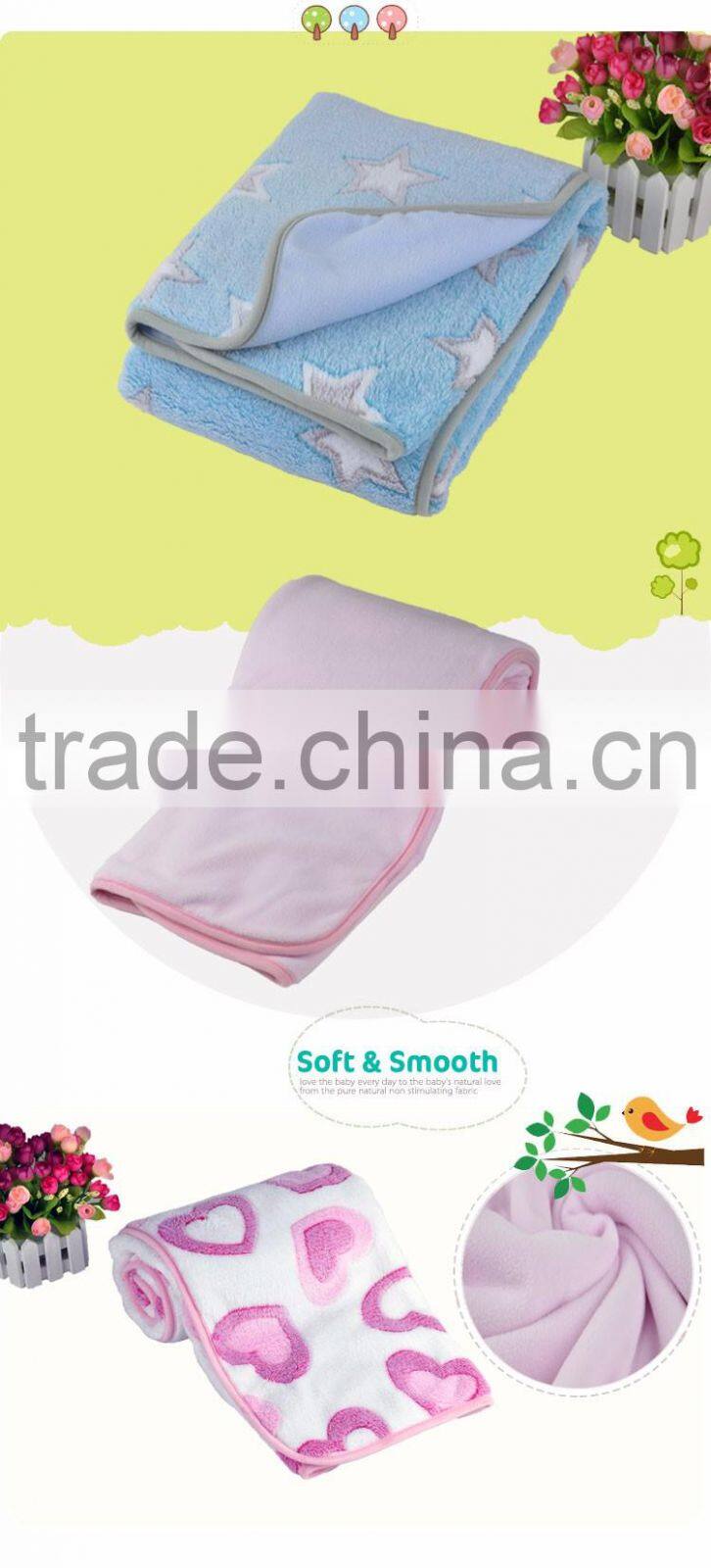 Heavy Warm Bedding Decro Pattern Coral Fleece Blanket