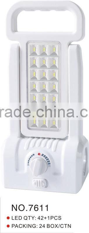 Solar interface rechargeable led emergency light with torch 3200mah