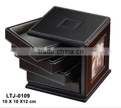 Handmade premium leather jewelry box wholesale