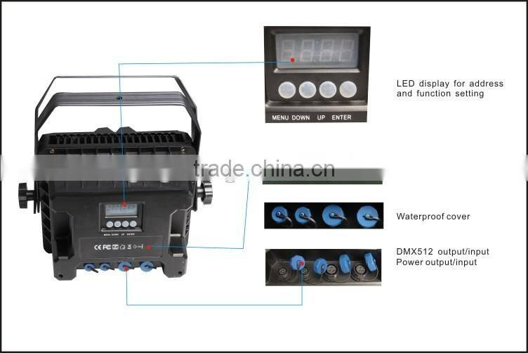 Rechargeable battery power IP65 12pcs 6in1 Wireless dmx outdoor waterproof led par light