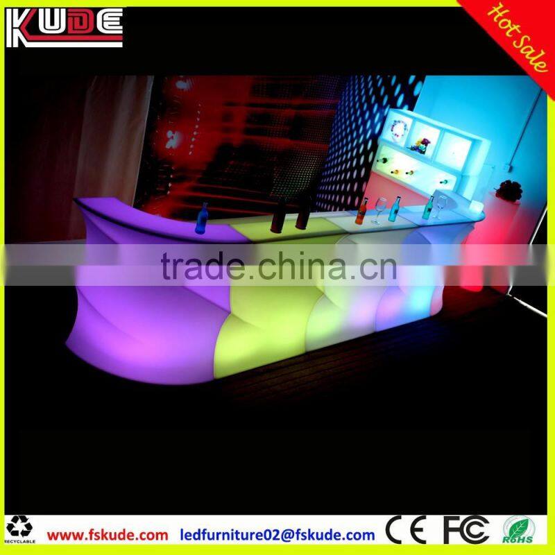 nightclub Light up plastic bar table counter with colors changing