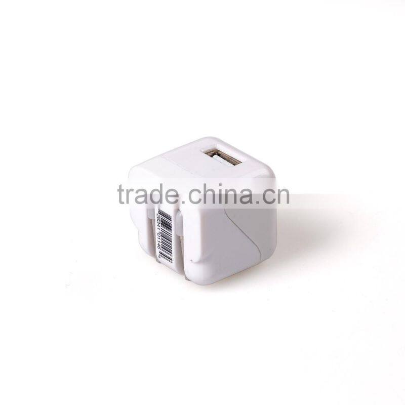 Hot sale 5V 1A One Single USB travel charger for iphone 6S, Samsung S6 with US plug UL/ ETL approved