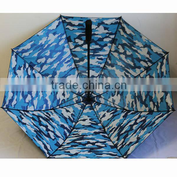 2014 first class blue sky and white cloud golf umbrella with logo print