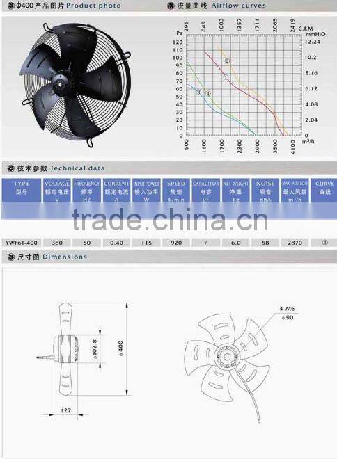 Axial fan with external rotor motor