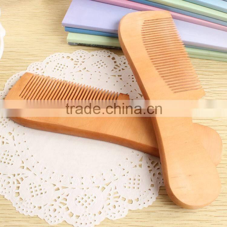 Health care & peach wood wodden circular comb with handle