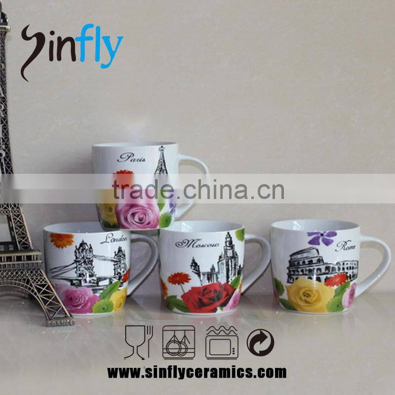 Hot selling 11OZ custome decal ceramic mugs christmas mug
