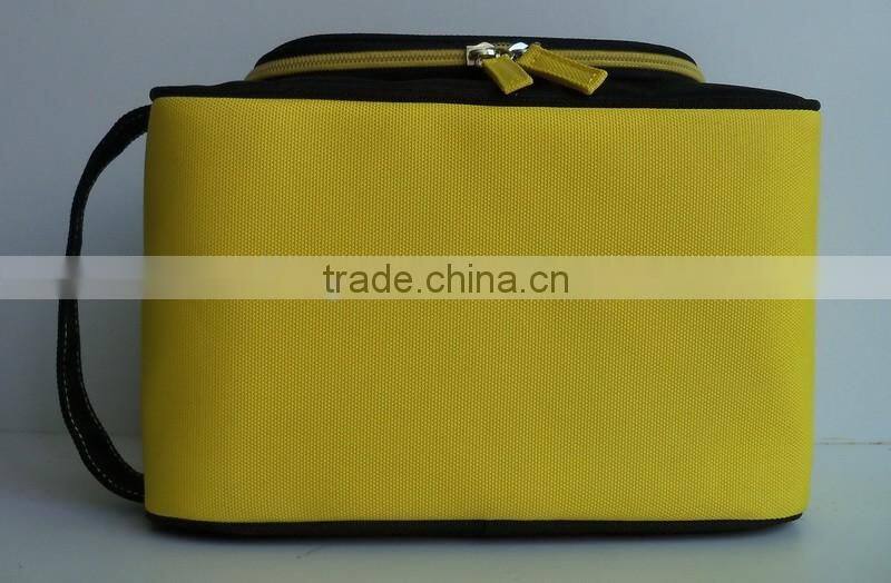 2016 Popular polyester vanity bag toiletry bag wash bag for Men, Black 1680D PU for body