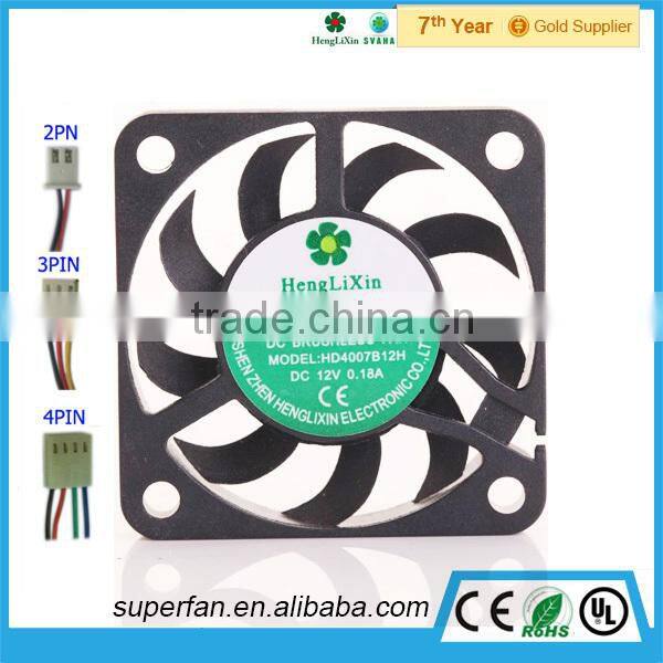 China Manufactory 4007mm Micro Cooling Fan 12V DC Cooling Fan 4007 with CE, CCC, UL, ROHS Approved HD4007B12H