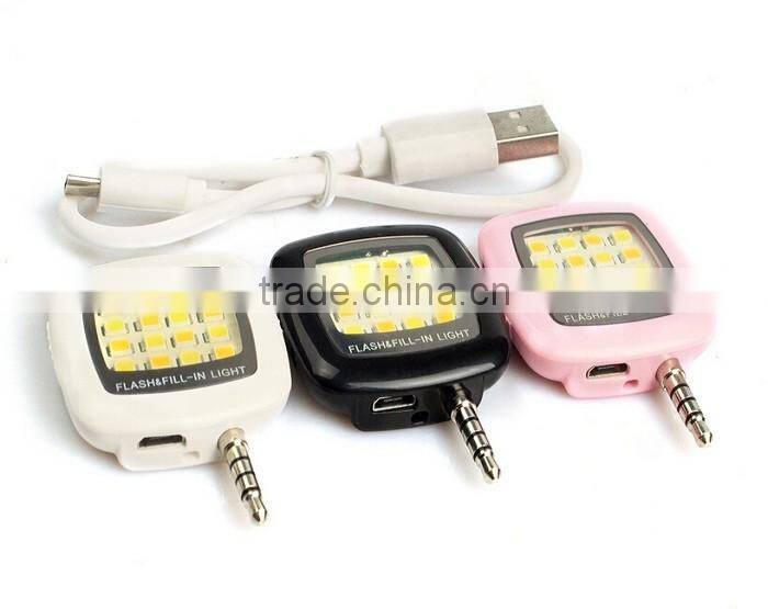 Wholesale Mobile Phone Selfie LED Flash Lighting Fill-in 16 Leds Light For IOS Android,Mobile Phone Micro-usb LED Flashlight