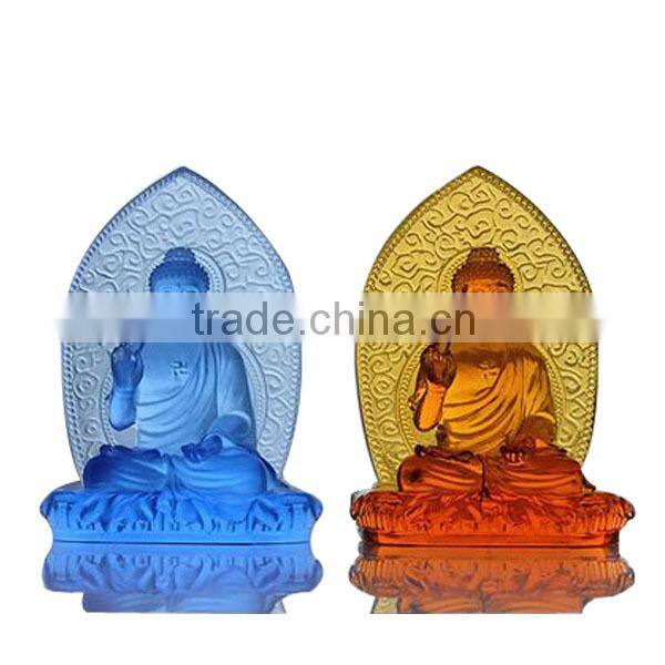 glass buddha statue Liuli glass Made of old traditional methods liuli buddha