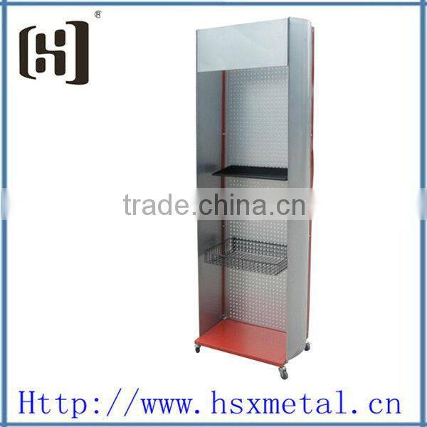 store powder coated metal stands /powder coated product display shelf HSX-S337