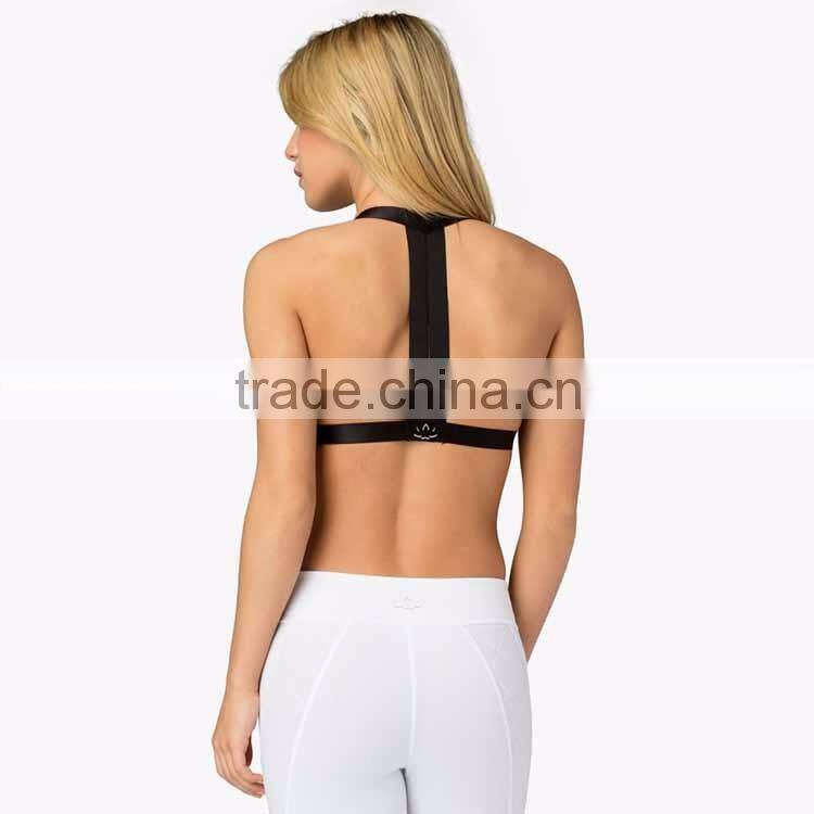 2016 Custom Design Women Workout Fitness Gym Top Cut Out Pilates Bra