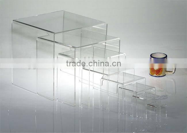 high transparency acrylic risers & display cubes