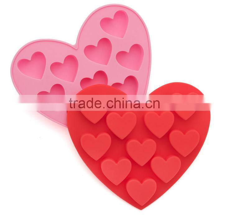 Cute food decoration heart silicone ice chocolate candy mold