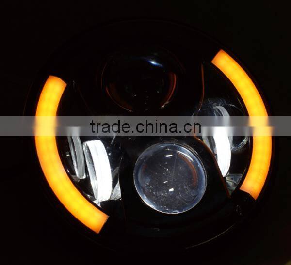 High power waterproof IP67 Hi/Lo beam 4800LM led angle eye 7'' headlight jeep