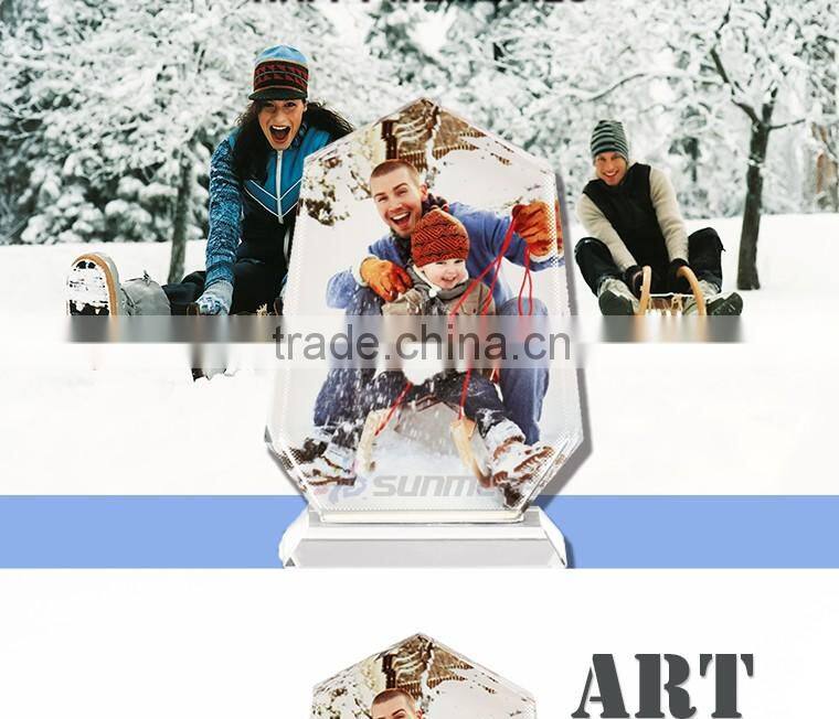 Sunmeta Wholesale Blank Sublimation 3D Crystal Photo Frame