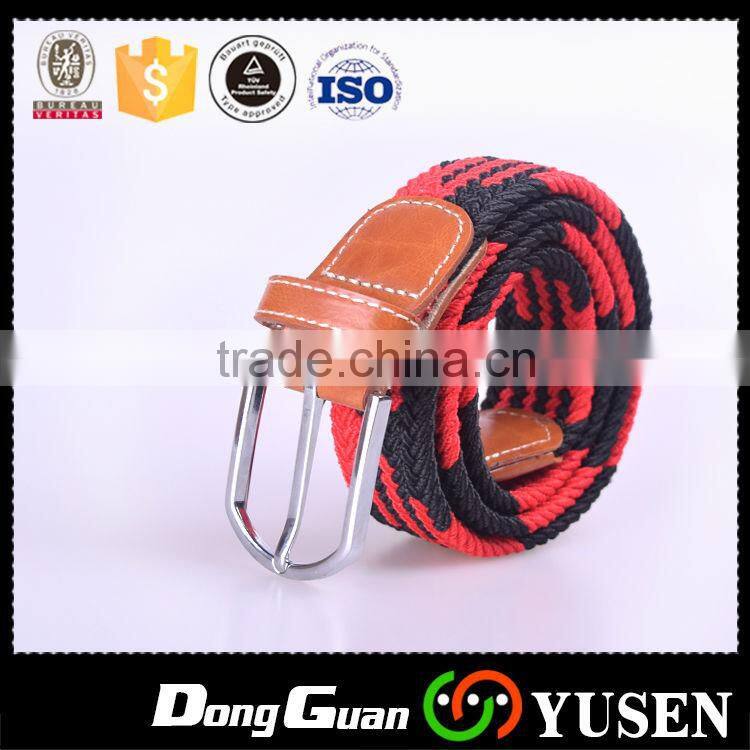New Style Manufacturers Mens Braided Belts With Leather Trim