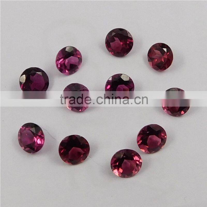 NATURAL RHODOLITE GARNET CUT FACETED GOOD COLOR & QUALITY 6 MM ROUND LOT