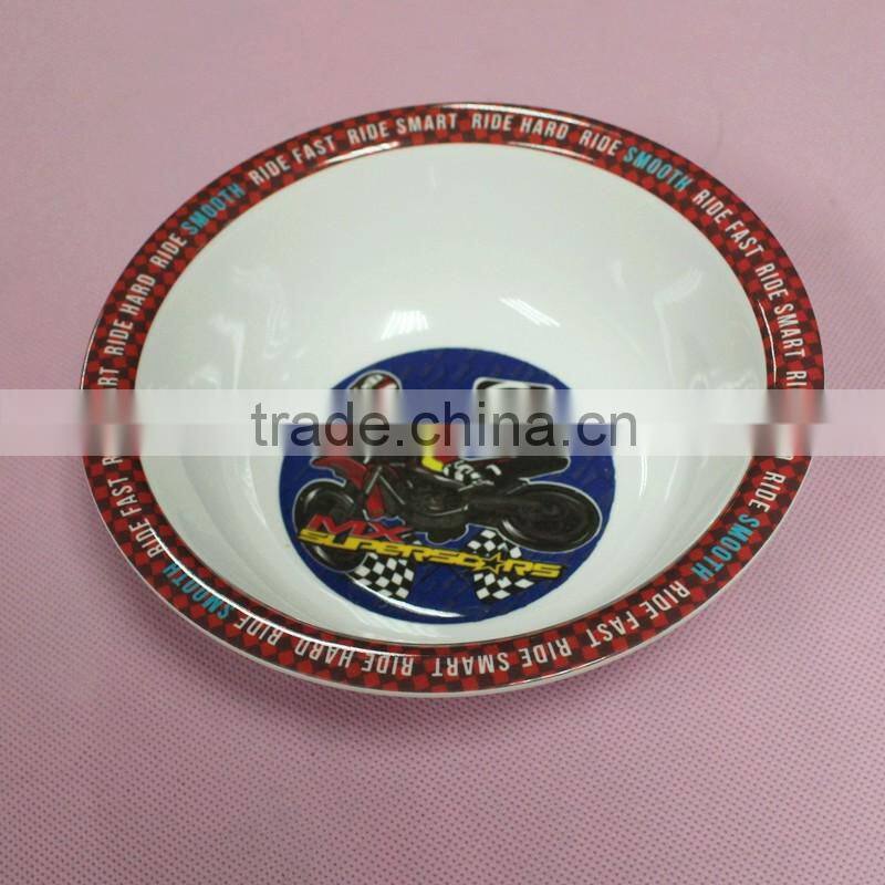 Round cheap factory 100% melamine kids children dinner bowl with