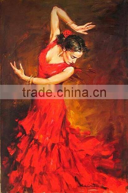 The Hot-selling Home Decoration Beautiful Abstract Dancing Flamenco Oil Painting