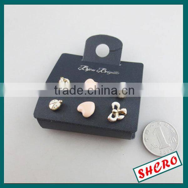 Hanging Folded Plastic Jewelry Packing Card For Earring