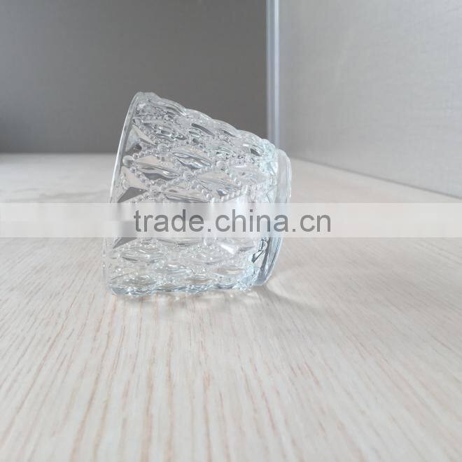 Anhui Glassware Factory Supply Clear Glass Candle Vase