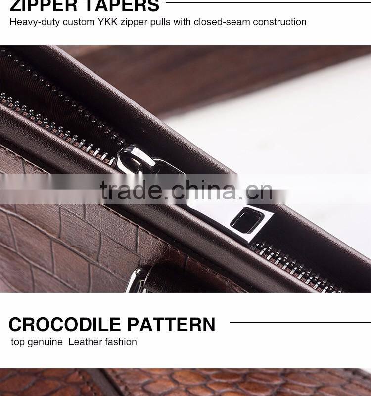 QIALINO new 2016 vintage leather briefcase leather man laptop bag for macbook air/pro 12 13