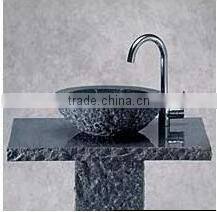free standing counter top black granite washbasins