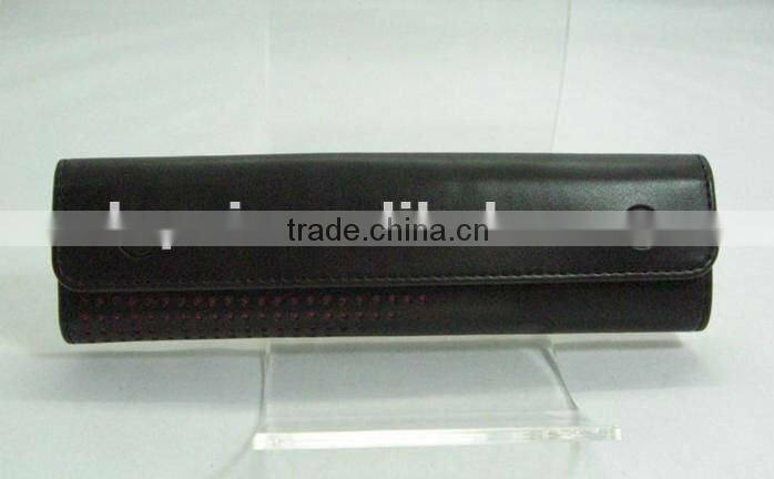 mini foldable 100 leather color pencil bag for single pen