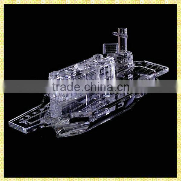 Handicraft Antique Crystal Navvy Model For Business Annual Souvenirs