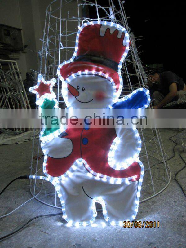 led rope light with print background motif light