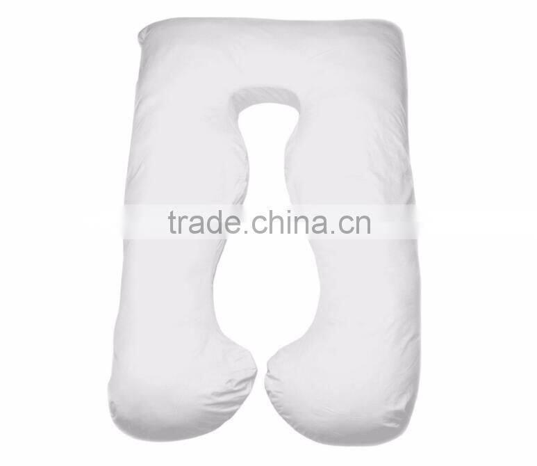 U Shape Contoured Body Pregnancy Maternity Pillow with Zippered Cover
