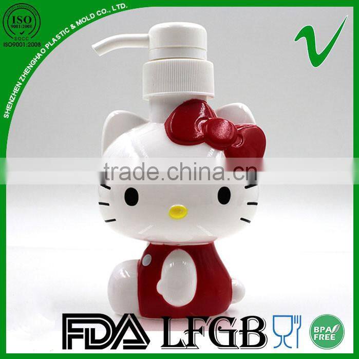 PP cute shape empty OEM shampoo plastic bottle with pump