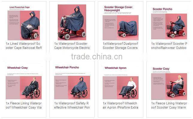 Topmedi 1x Fleece Lining Waterproof Scooter Cosy Warm Full Length Zip Phone Bag Wheelchair Clothing for Handicapped