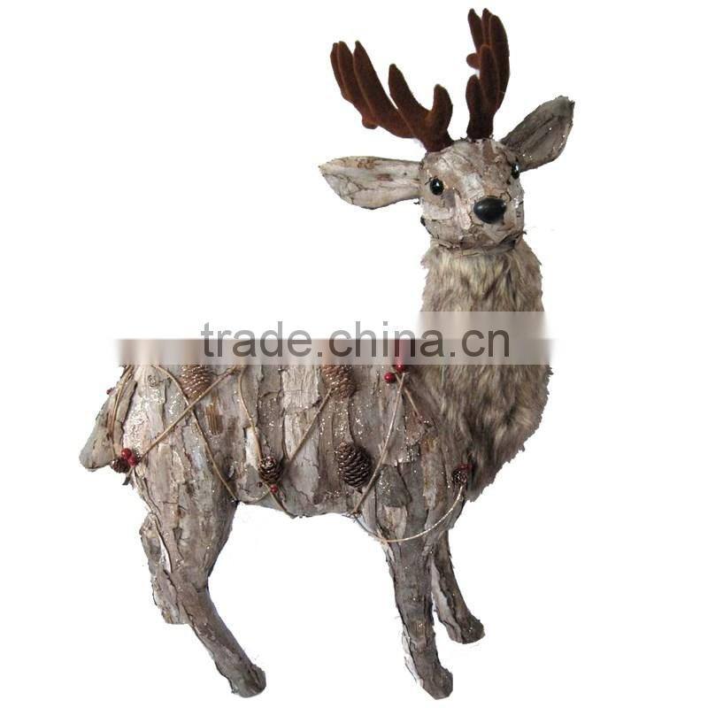 artificial brown DEER christmas ornament DECORATION