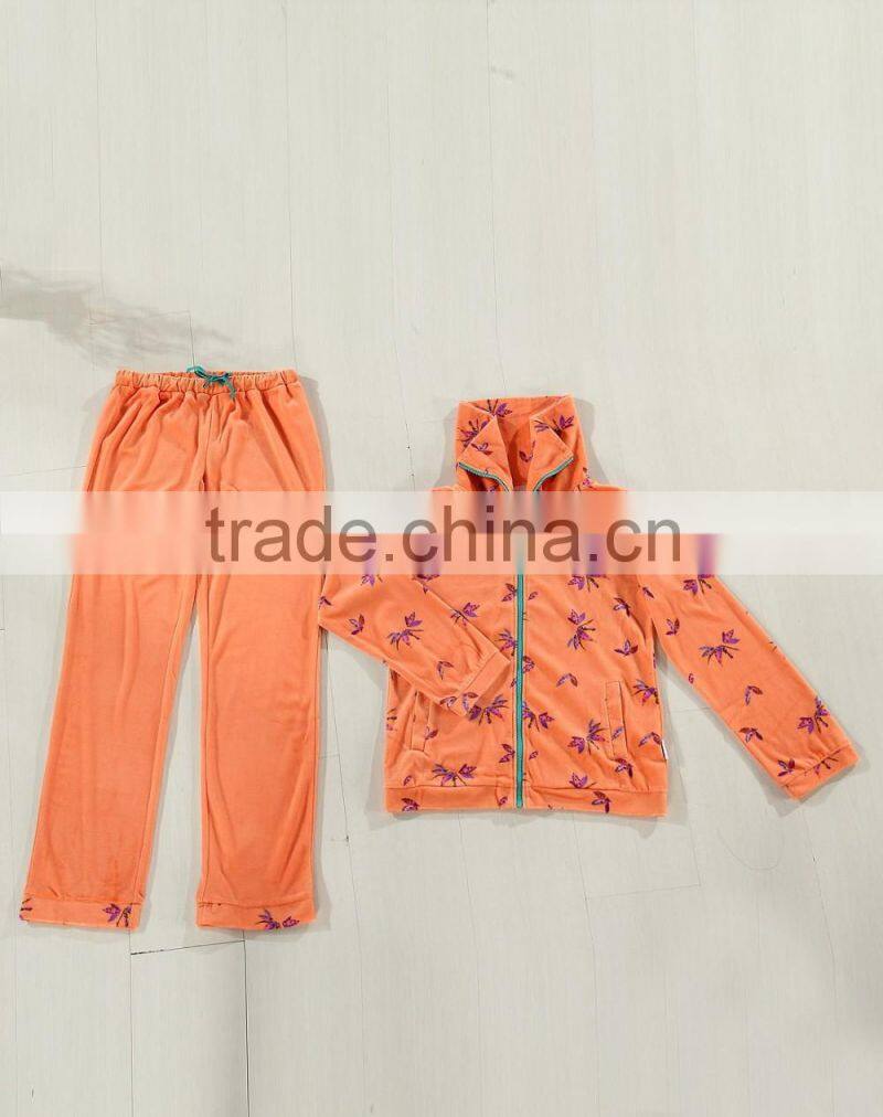 orange bamboo suit bathrobe homewear