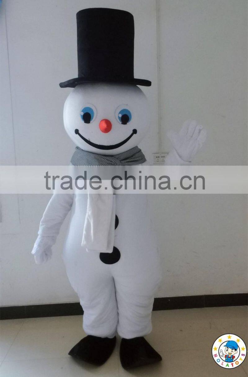 Hola adult bumble snowman costume/mascot costume/costume