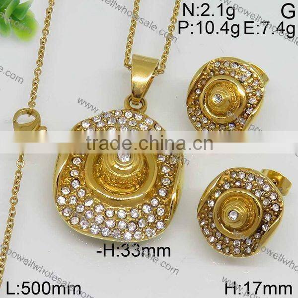 Hot deisgns wholesale jewelry from dubai gold plated jewelry set