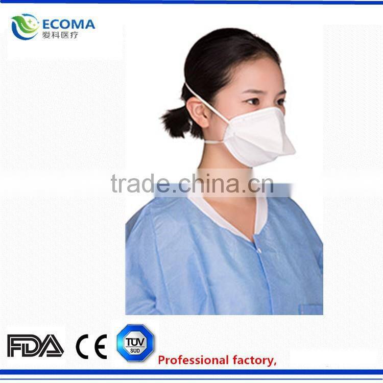 disposable nonwoven surgical 3ply white face mask , solid face mask wholesale in China