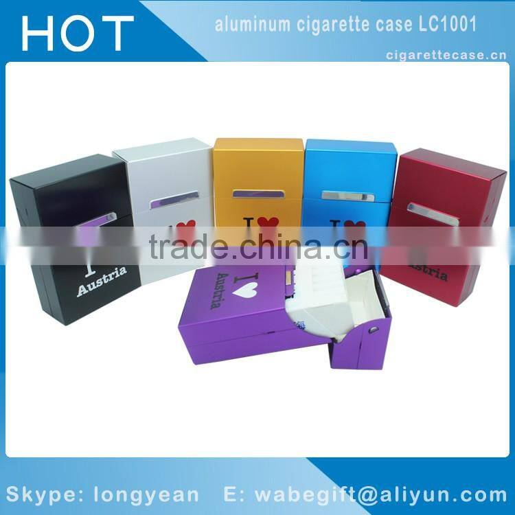 OEM logo Aluminum Metal Cigarette Cigar Box Holder