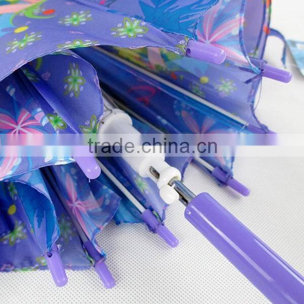 Audit zinc metal heat transfer print kids umbrella