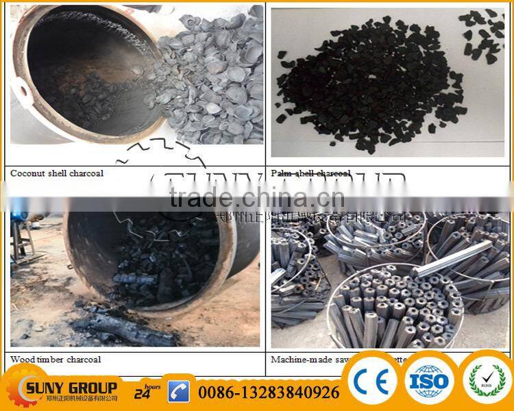 Hoist type wood log charcoal kiln manufacturer