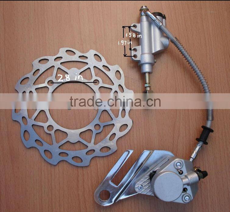 Footbrake Master Cylinder Caliper Rear Brake Pads Disc 110cc 125cc Dirt Bike