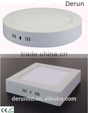 AC100-240V round & square led panel ceiling light 6/12/18/24w