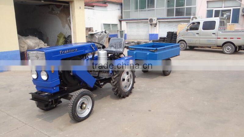 mini 12HP farm tractor, 4X2 wheel drive , with good quality and farm implement