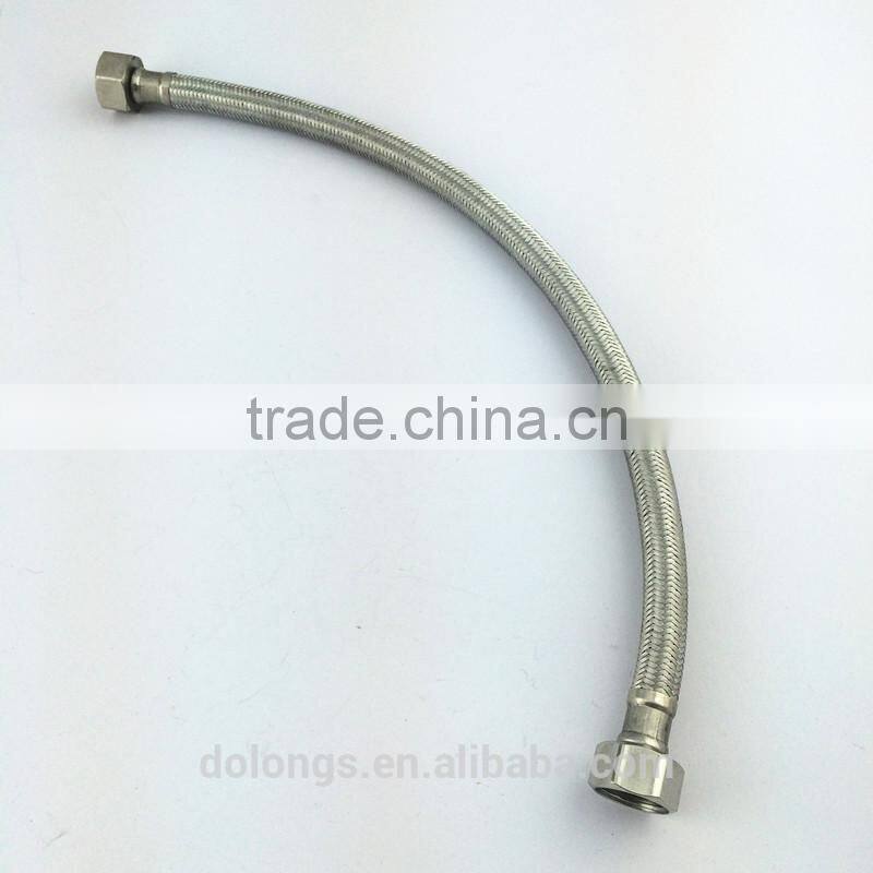 Doflex Faucet connector braided stainless steel supply hose 3/8" Female compression thread x1/2 male