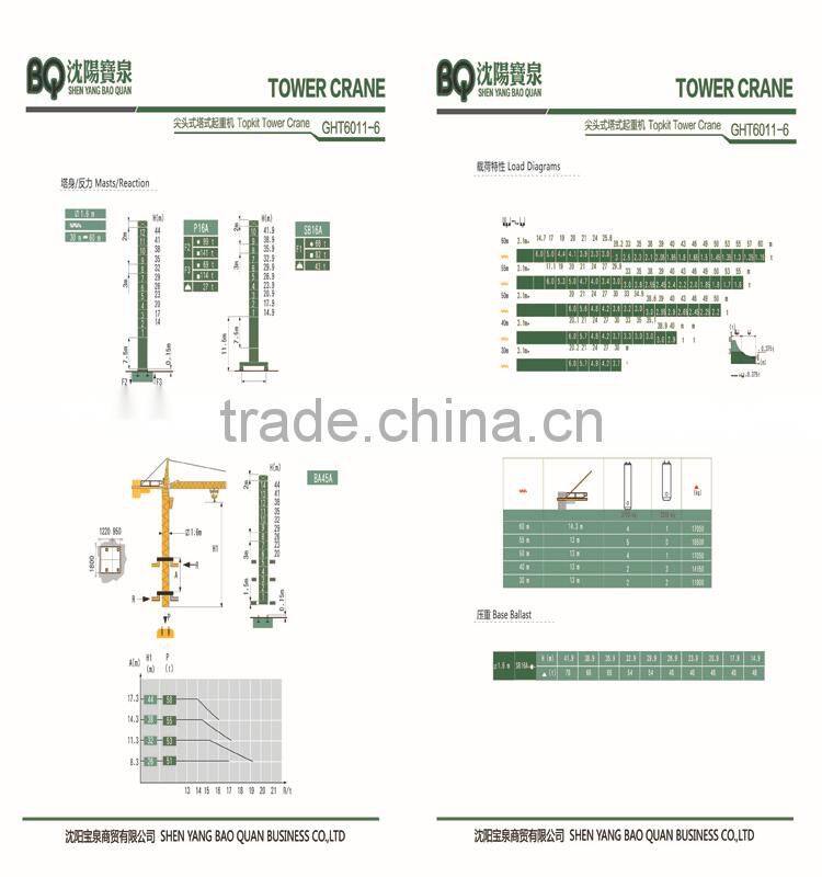 Construction Equipment -Tower Crane(GHT6011-6)