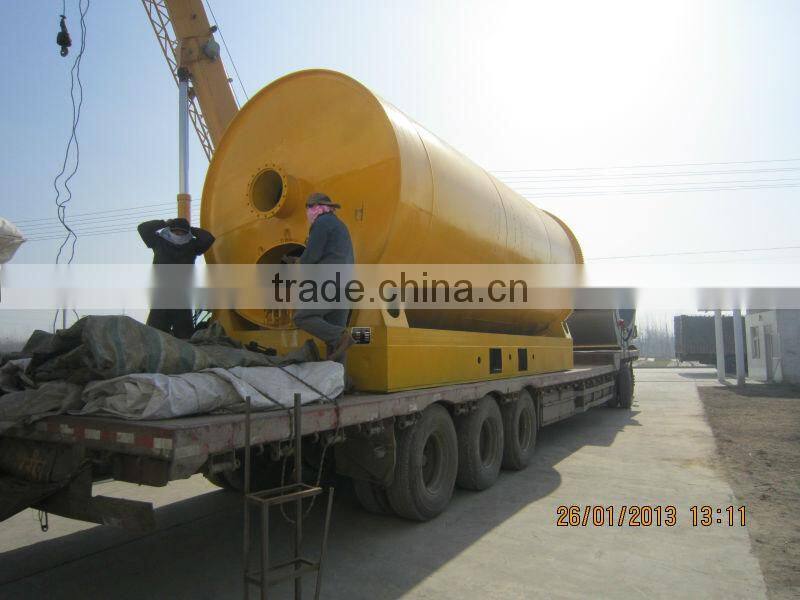 China manufacturer waste rubber/tire/plastic pyrolysis plant