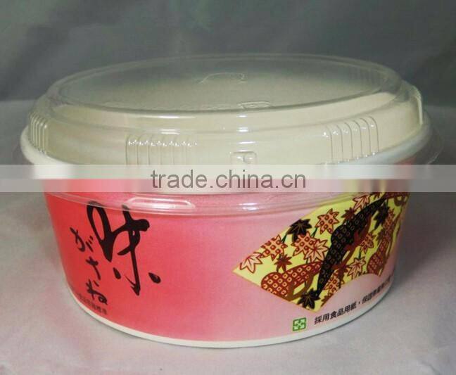 Accept Custom Order BOPS Material Disposable Round Plastic Lid for Paper Bowl